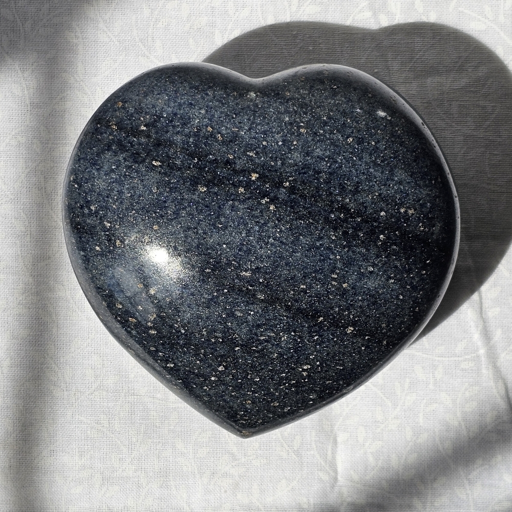Blue Calcite Crystal Heart